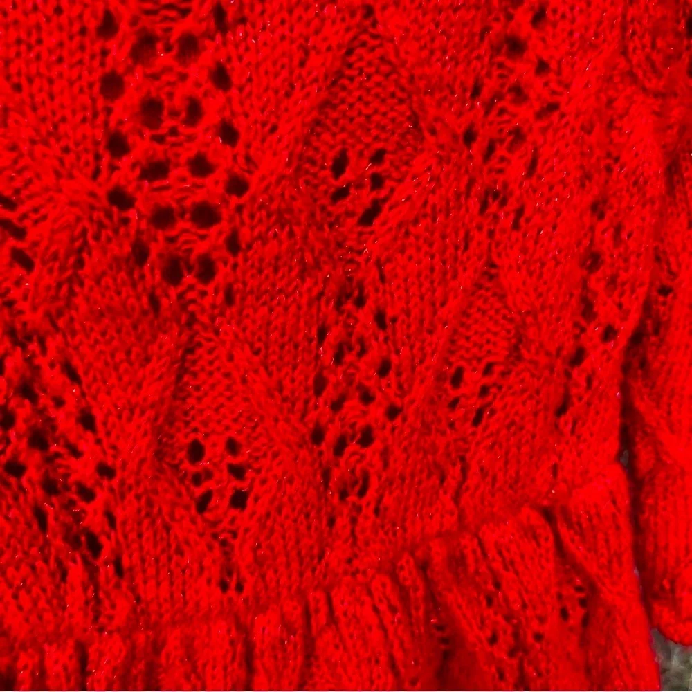 Cat &‎ Jack Toddler Red Knit Dress 12M Christmas Holiday Wear